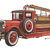 ПМЗ–1 (Пожарный автомобиль на шасси ЗИС–11), 1934 – Рисунок А. Захарова / Из коллекции «За рулём» 1979-4