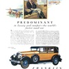 Franklin Airman Limited Ad (December, 1928): Sport Sedan Five Passengers - Illustrated by Raymond Thayer
