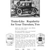 Essex Cabriolet Ad (February, 1923) – Illustrated by Roy Frederic Heinrich – Train-Like Regularity for Your Travelers, Too