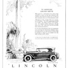 Lincoln Four Passenger Phaeton Ad (July, 1923) - To Maintain Lincoln Repute