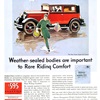 Essex Super-Six Coach Ad (April, 1931) - Weather-sealed bodies are important to Rare Riding Comfort