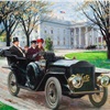 1909 White Steamer: The Chief Executive Goes For a Spin - Illustrated by Harry Anderson