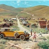 1932 Lincoln Convertible Sedan: Gold Ghost Town, Bodie, California - Illustrated by Harry Anderson
