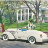 1935 Auburn Boat-tail Speedster: Stanton Hall, Natchez, Mississippi - Illustrated by Harry Anderson
