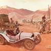 1912 Moon Raceabout: Morning Coffee - Calendar illustration by Kenneth Riley