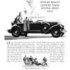 1929 Hupmobile Century Six and Eight Ad (October, 1928): Century Beauty Century Value Setting Swift Pace