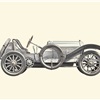 1907 Mercedes 120 HP GP - Illustrated by Pierre Dumont