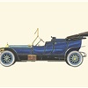 1908–1909 Rolls-Royce 40/50 HP Silver Ghost Barker body Cabrio-Landaulet - Illustrated by Pierre Dumont