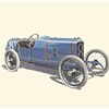 1913 Peugeot GP - Illustrated by Pierre Dumont