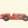 1924 Alfa Romeo P2 Grand Prix - Illustrated by Pierre Dumont