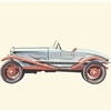 1924 Riley 11/40 HP Redwing - Illustrated by Pierre Dumont