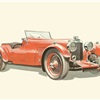 1933 Aston Martin Le Mans - Illustrated by Pierre Dumont