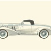 1936 Auburn Speedster - Illustrated by Pierre Dumont