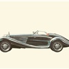 1937 Mercedes-Benz 540 K - Illustrated by Pierre Dumont