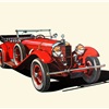 1928 Mercedes Typ SS - Illustrated by Klaus Bürgle