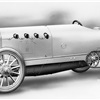This is one of the original depictions of the magnificent Blitzen Benz Model 200 which Moross procured for Oldfield. One of six manufactured, the car was named for the horsepower output of its enormous 1,311-cubic inch four-cylinder engine designed by Louis DeGroullard.