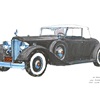 1934 Packard V-12 Convertible Coupe Roadster: Illustrated by Ron McKee