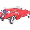 1936 Auburn Speedster: Illustrated by Ron McKee
