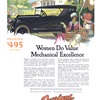 Overland Touring Ad (August, 1924) – Women Do Value Mechanical Excellence – Illustrated by Warren Baumgartner