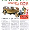Plymouth Sedan Ad (October, 1931) – "Four Square"