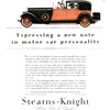 Stearns-Knight Ad (October, 1928) – Expressing a new note in motor car personality