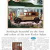 Ford Model A Fordor Sedan Ad (October, 1928) – Strikingly beautiful are the lines and colors of the new Fordor Sedan