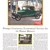 Ford Model A Coupe Ad (July, 1929) – Prompt, Courteous, Economical Service for the Woman Motorist
