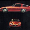 Alfa Romeo Giulia TZ (Zagato), 1963 - Design Sketch by Ercole Spada