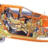 Bond Bug – Cutaway drawing by Lawrence Watts
