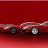 Alfa Romeo TZ3 Stradale (2011), Alfa Romeo TZ3 Corsa (2010), Alfa Romeo Giulia TZ2 (1964) and Alfa Romeo Giulia TZ1 (1963)