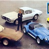 Felber Model Lineup (Clockwise From Bottom Left): Ferrari 365 Shooting Brake, Lancia Beta FF, Excellence Coupe, Lancia FF Spider, Ferrari FF