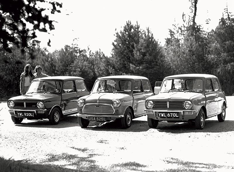 Mini 1275 GT, Mini 1000 and Mini Clubman, 1973