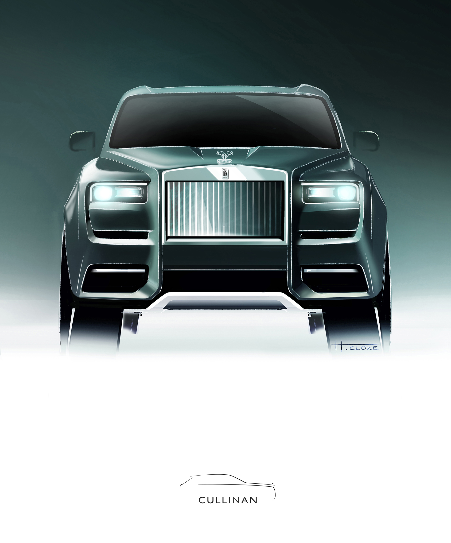 Rolls-Royce Cullinan, 2018 - Design Sketch