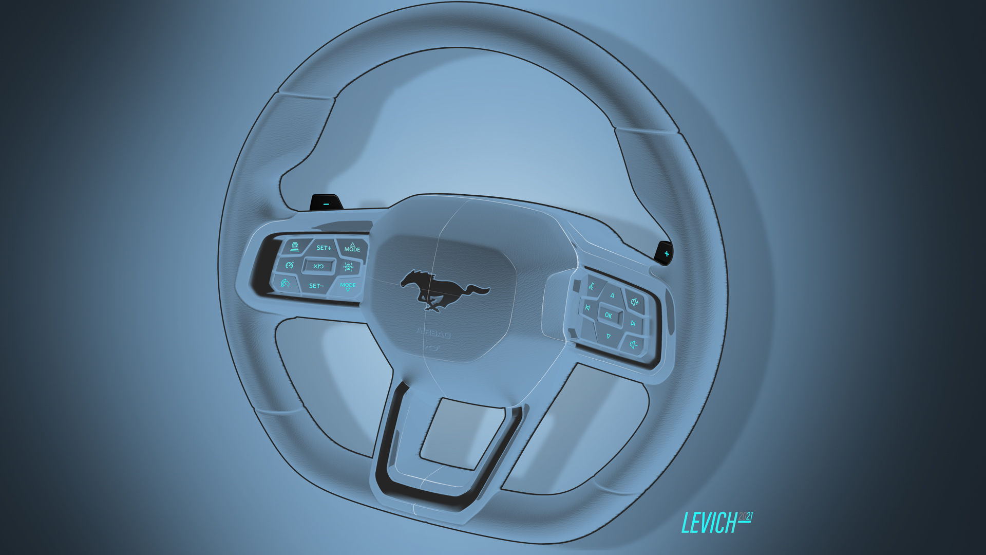 Ford Mustang, 2024 – Design Sketch – Interior