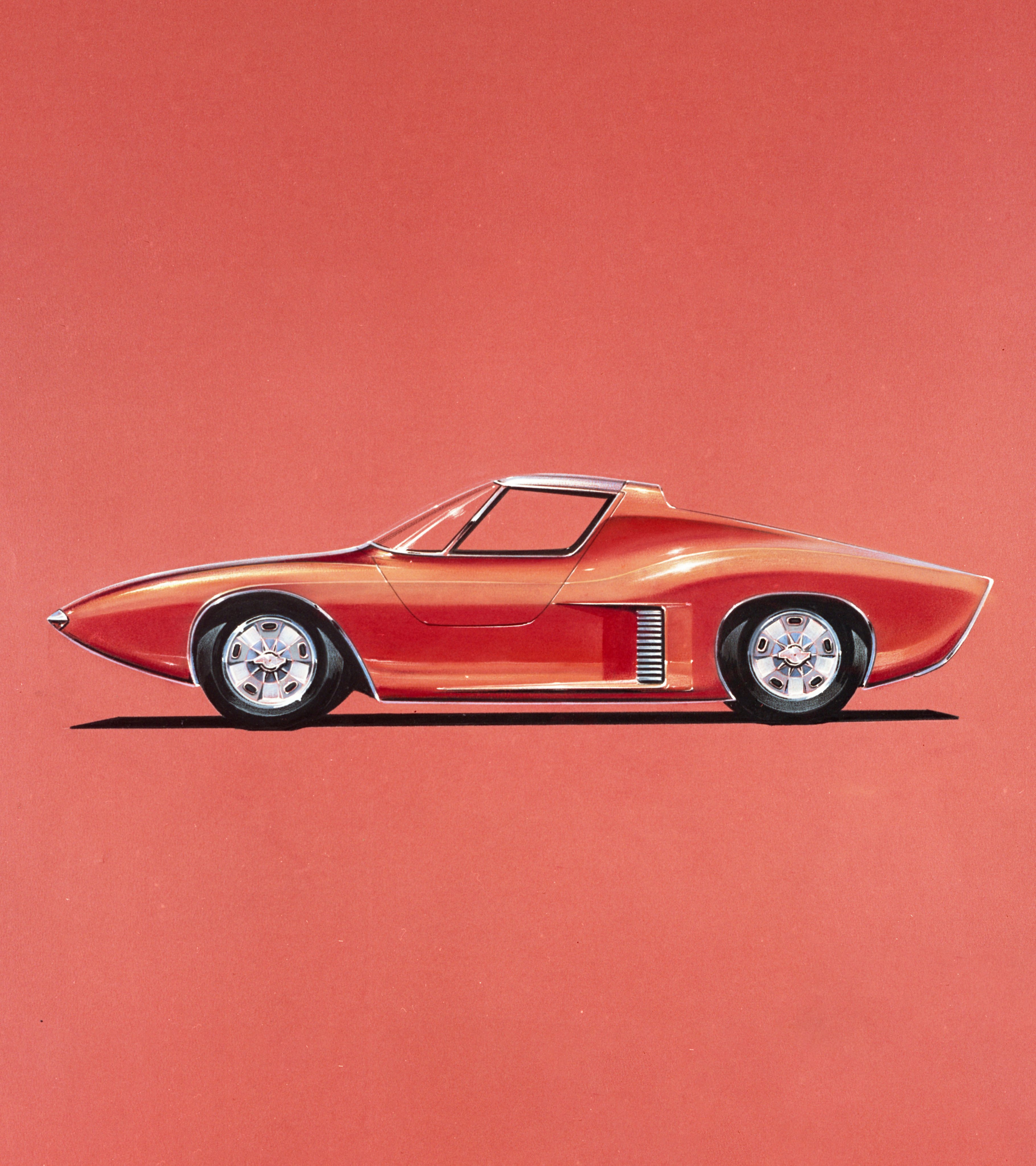 Ford GT40 – Early design sketch, 1963