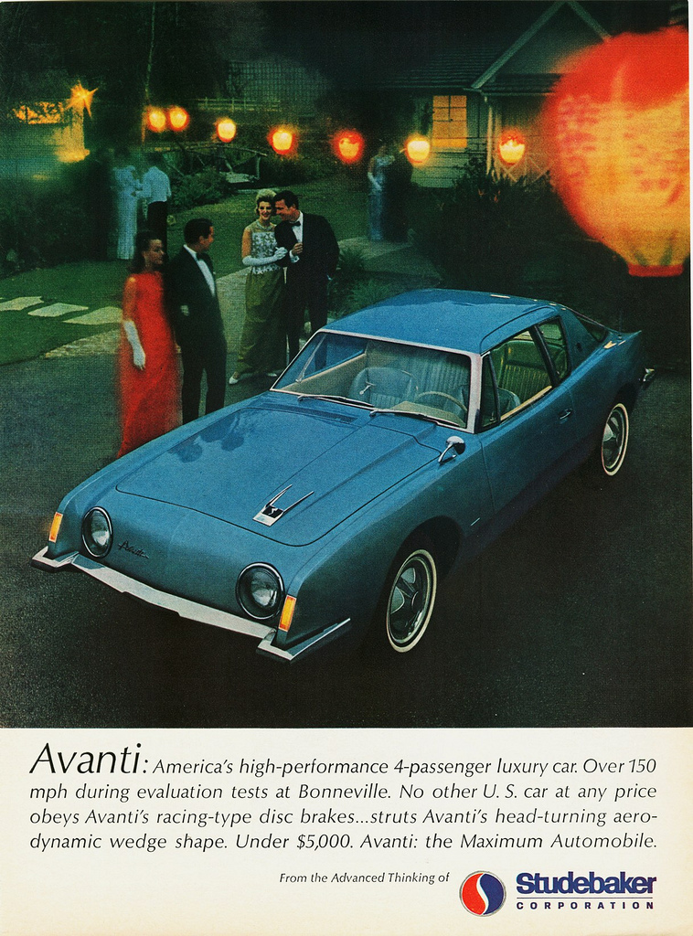 Studebaker Avanti, 1963 - Advertising