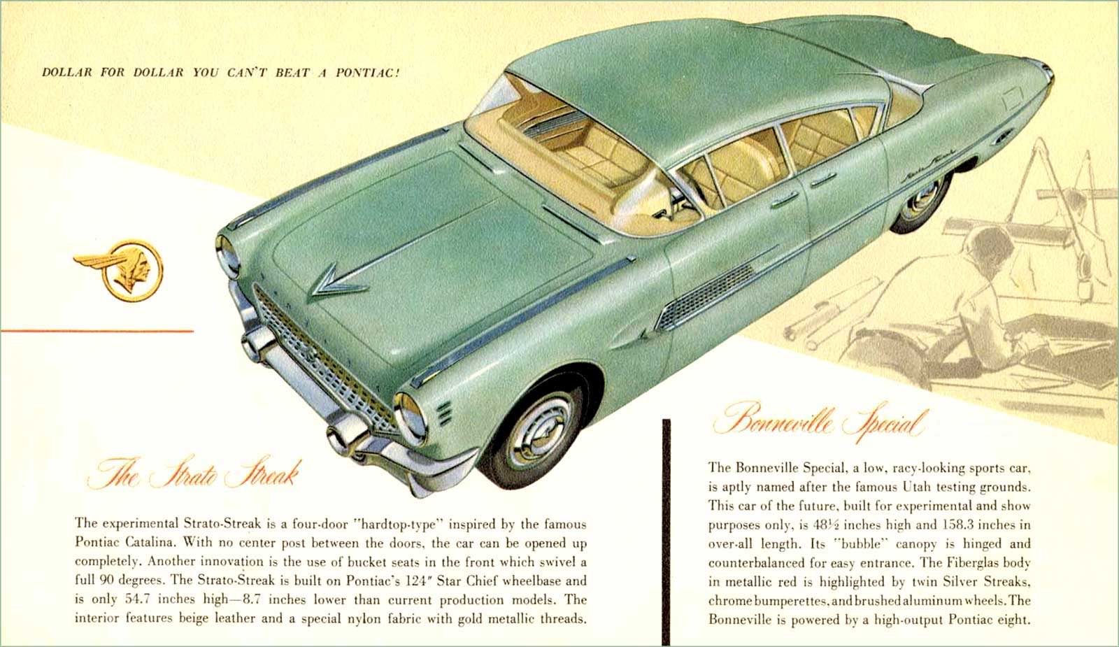 1954 Motorama - The Pontiac Strato Streak experimental four door hardtop.