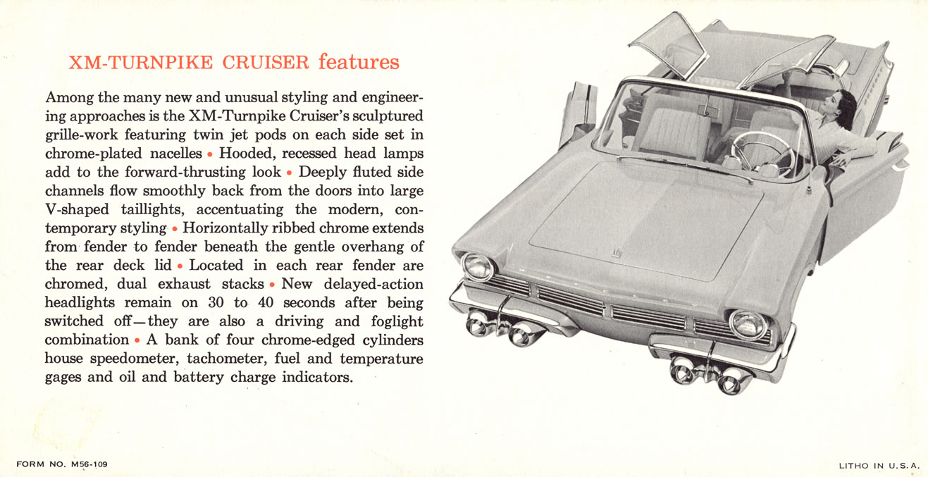 Mercury XM-Turnpike Cruiser, 1956 - Brochure