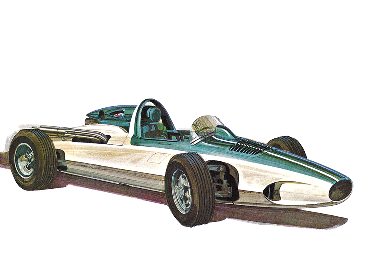Chevrolet CERV I, 1960 - Illustration from "Chevrolet Idea Cars - Today's ideas for tomorrow's driving" Foldout