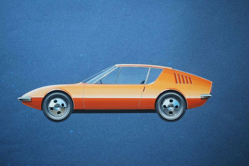 Autobianchi Coupe, 1968 - Design Sketch