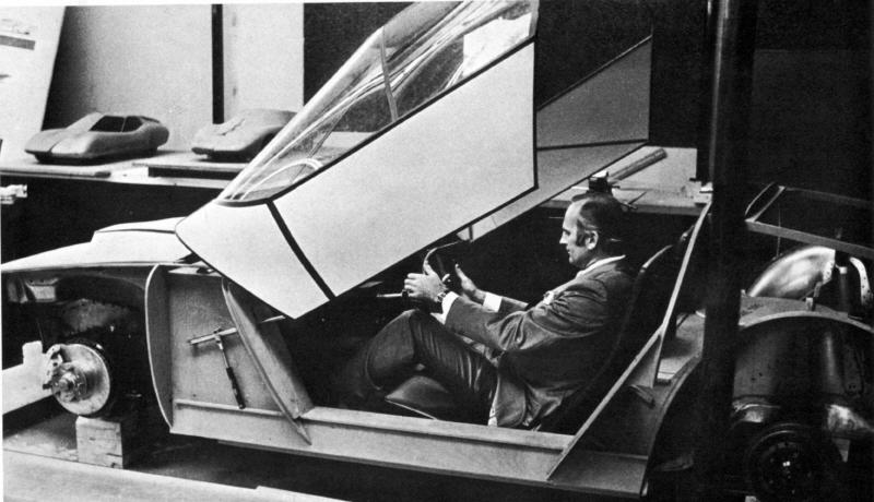 Chuck Jordan in the Opel CD seating buck