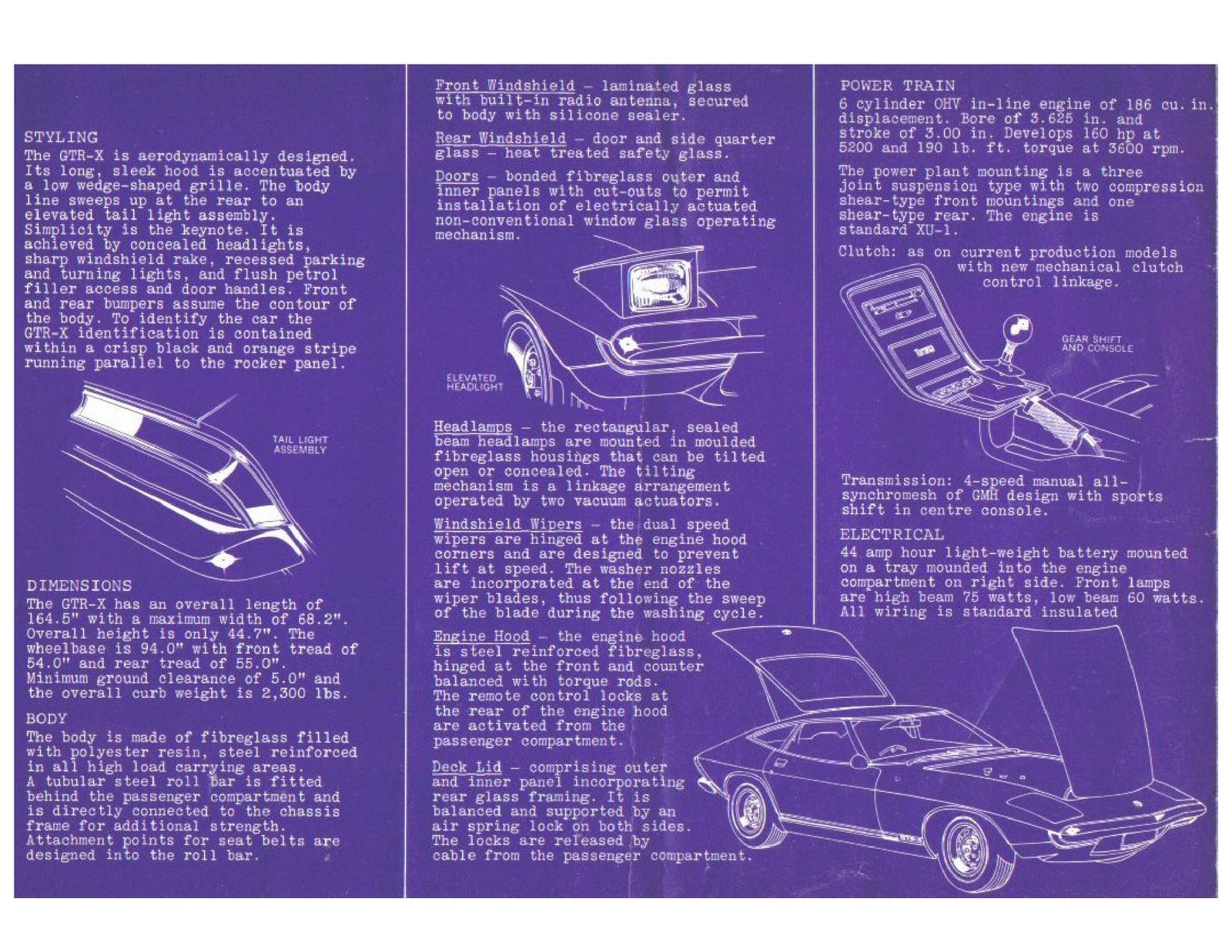 Holden Torana GTR-X, 1970 - Brochure