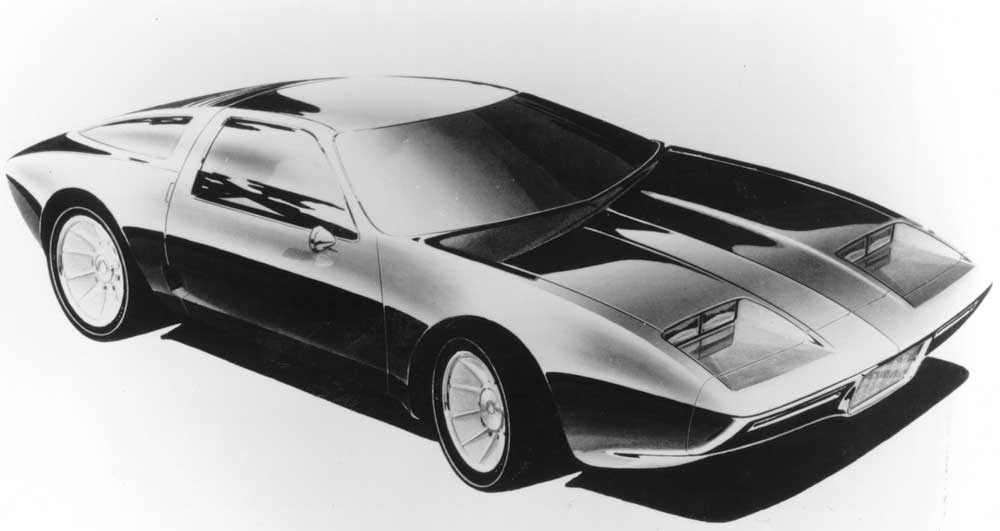 Chevrolet XP-897GT Two-Rotor, 1973 - Design Sketch