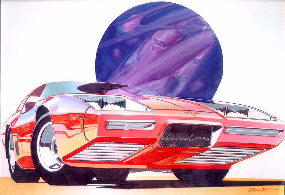 Chevrolet XP-897GT Two-Rotor, 1973 - Design Sketch
