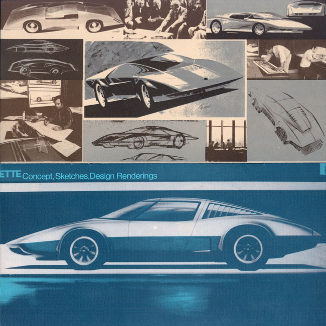 Chevrolet AeroVette, 1976 - Concept, Sketches, Design Renderings