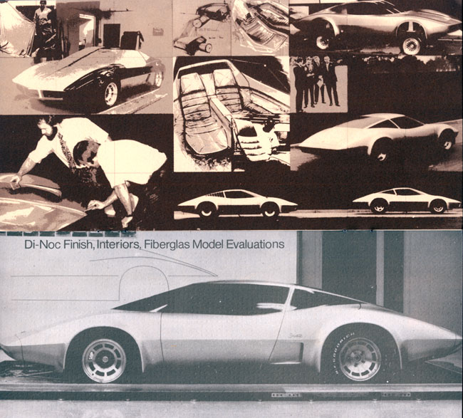 Chevrolet AeroVette, 1976 - Di-Noc Finish, Interiors, Fiberglas Model Evaluations