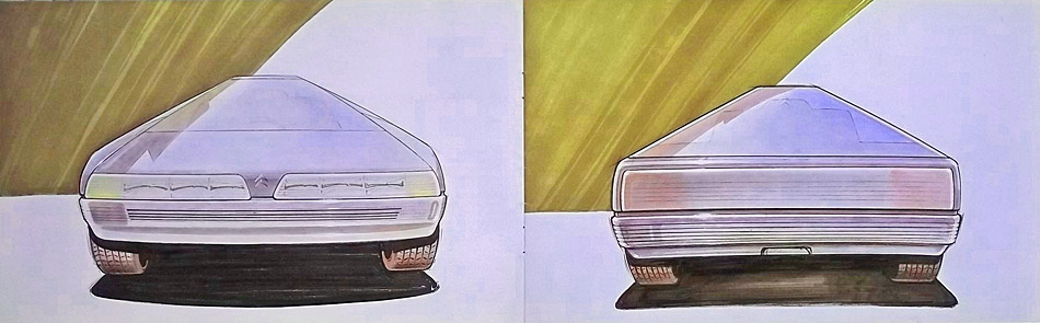 Citroen Karin, 1980 - Design sketch by Trevor Fiore