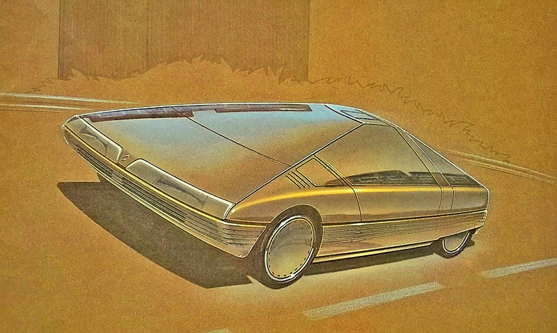 Citroen Karin, 1980 - Design sketch by Trevor Fiore