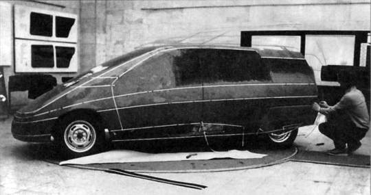 Lada X-1, 1981 - Полномасштабный пластилиновый макет.