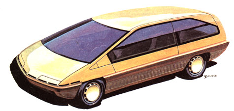 Рисунок А. Захарова - Citroen Xenia, 1981